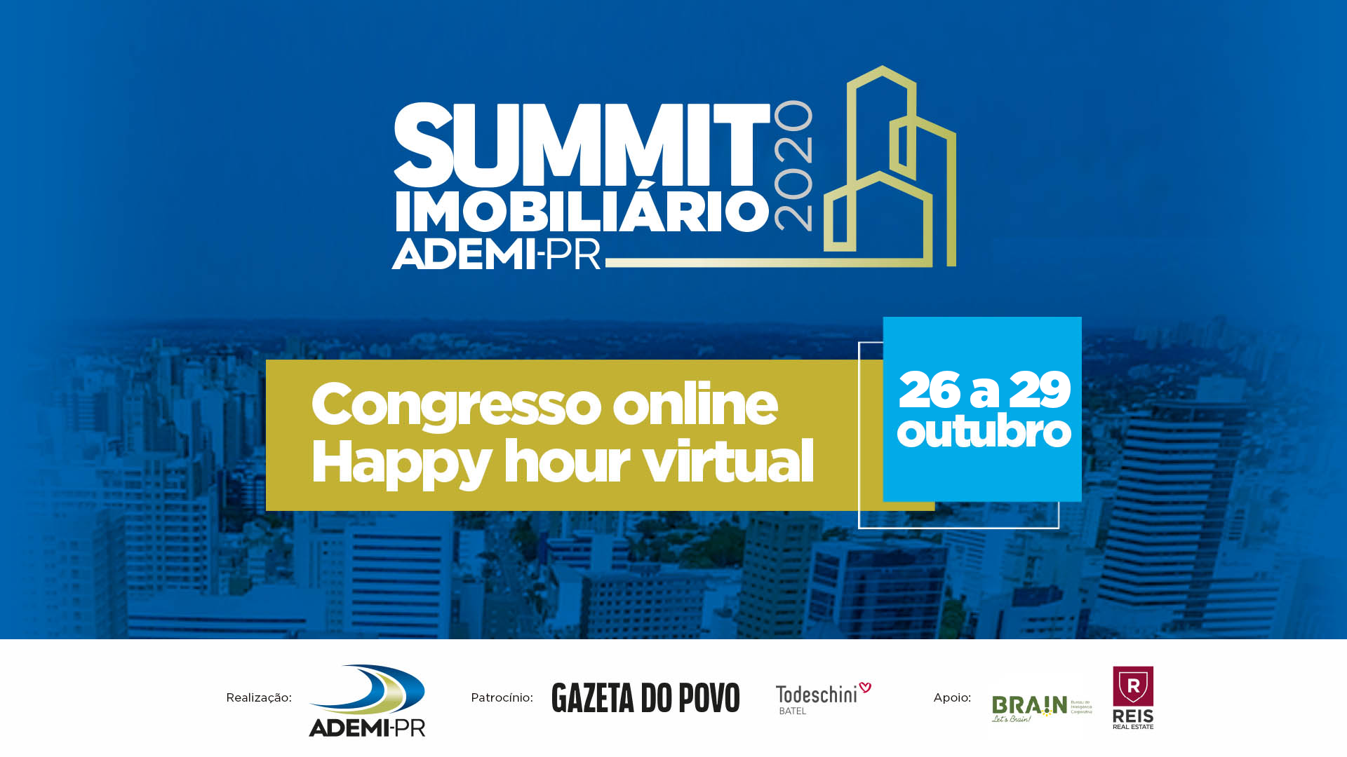 Summit Imobiliário Ademi-PR 2020 tem nova data e novo formato